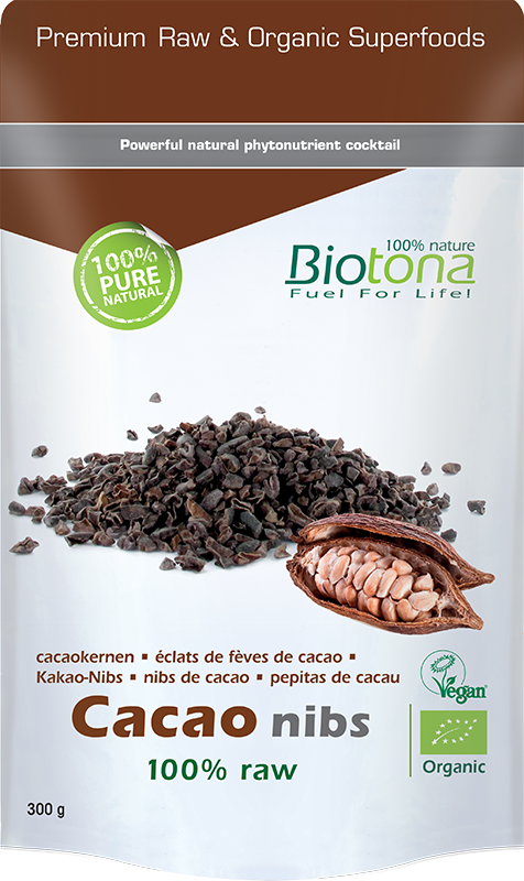 Cacao Nibs 100% Raw Bio – Biotona – 300g