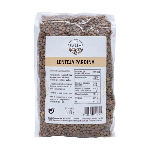 Lenteja Pardina – Eco Salim – 500gr
