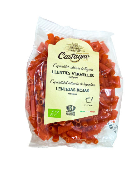 Macarrones de Lentejas rojas – Castagno – 250g