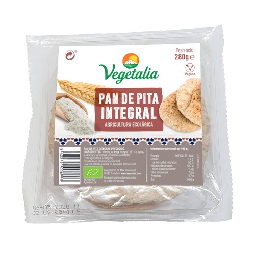 Pan de Pita Integral – Vegetalia – 280g