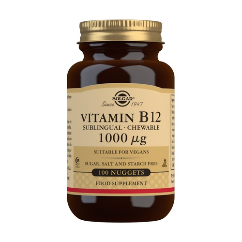 Vitamina B12 masticables – Solgar – 100 comprimidos